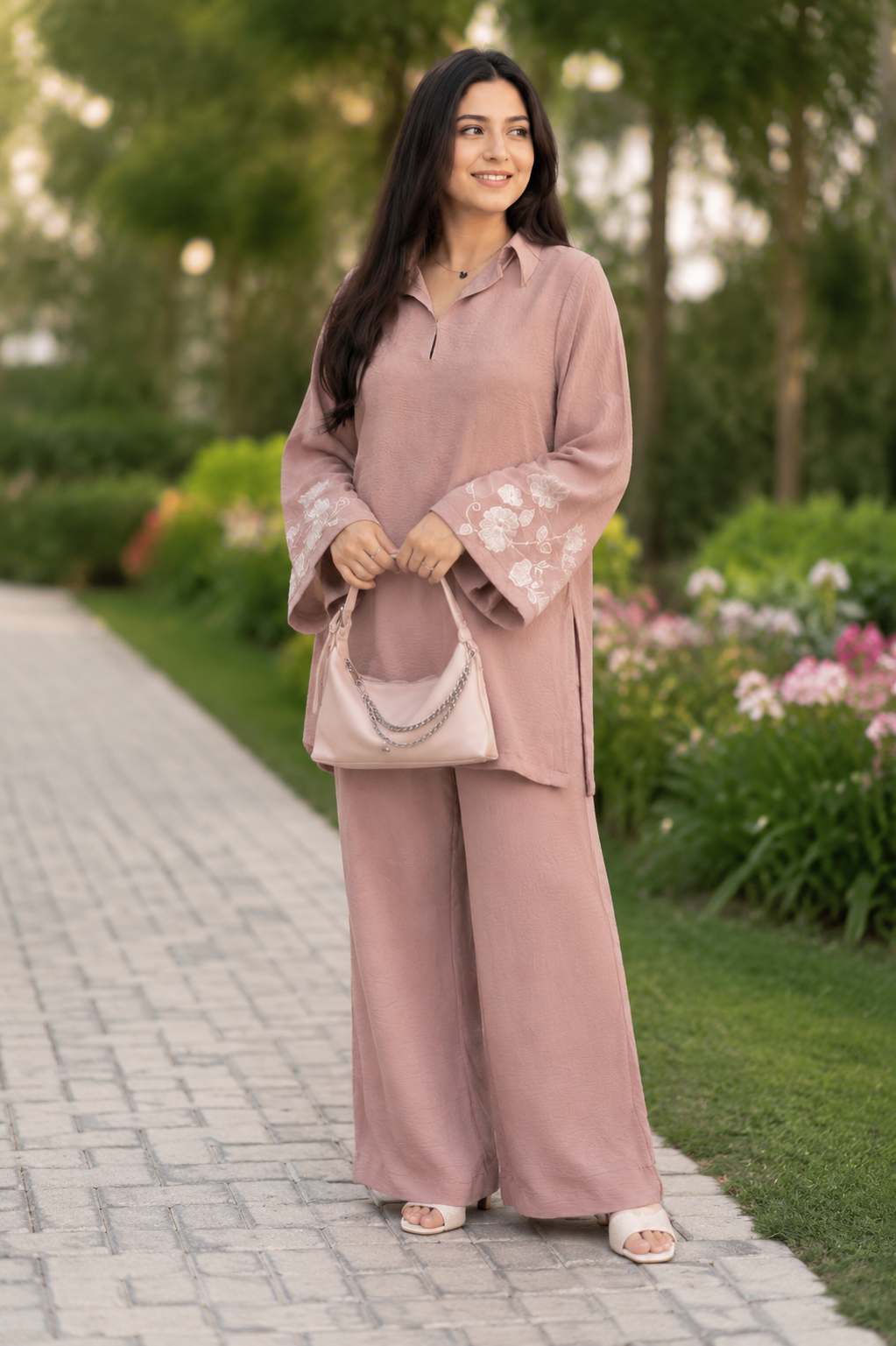 FAROO dusty rose fashion look