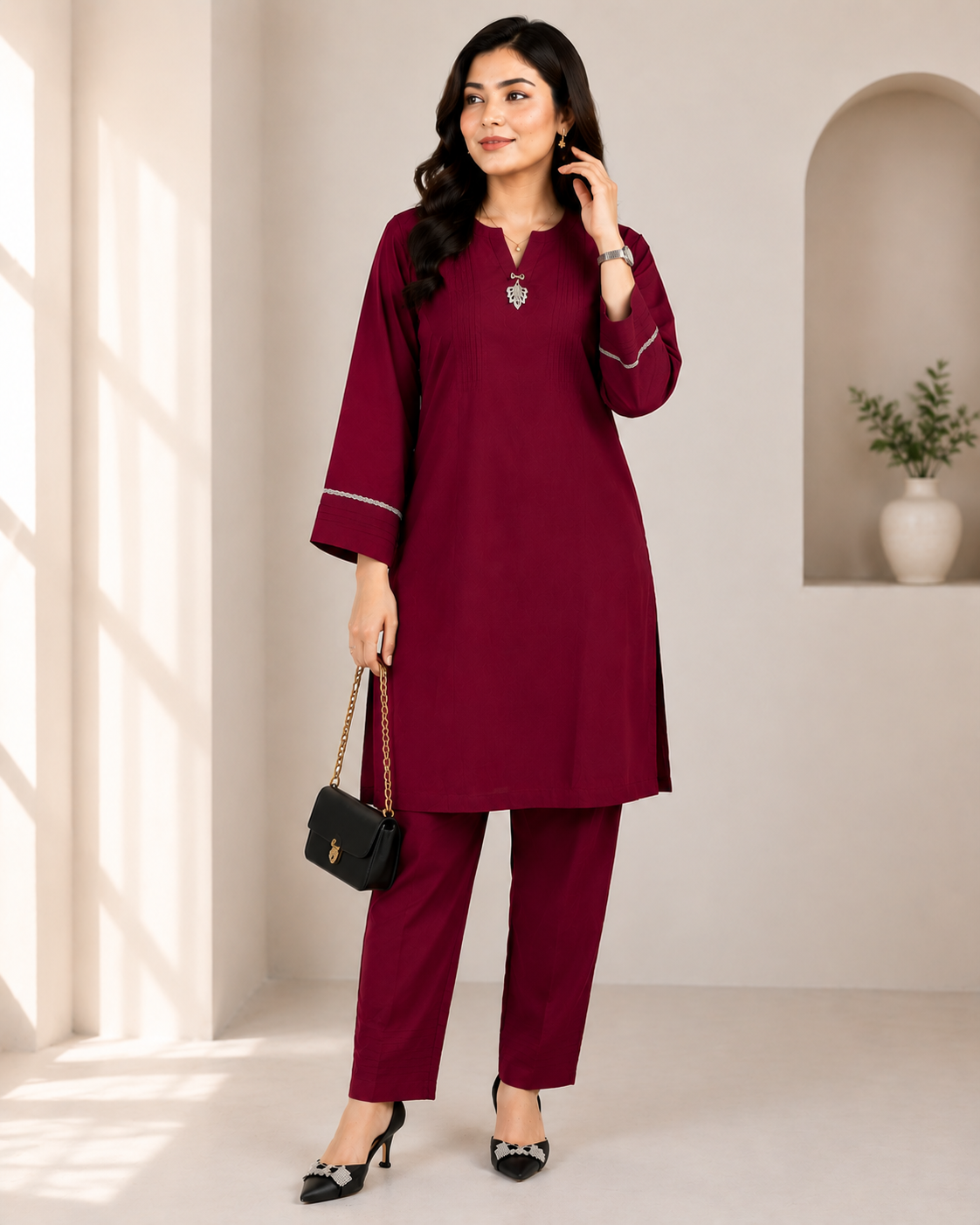 FAROO maroon co-ords